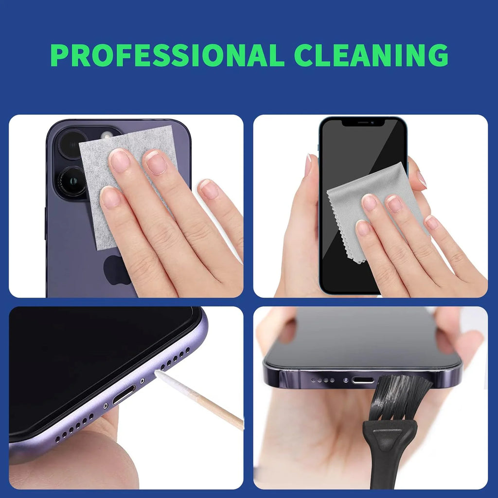 All-in-1 Electronics Cleaning Kit for iPhone AirPods, Phone Screen Cleaner, Charging Port & Speaker Brush, Tech Cleaning Tool