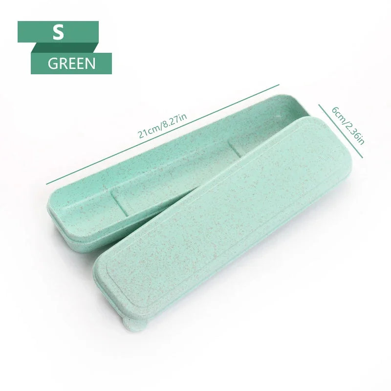 Portable Travel Tableware Eco-friendly Storage Box Case Food Grade Dinnerware Kitchen Fork Spoon Box Kid Cutlery Set Organizer