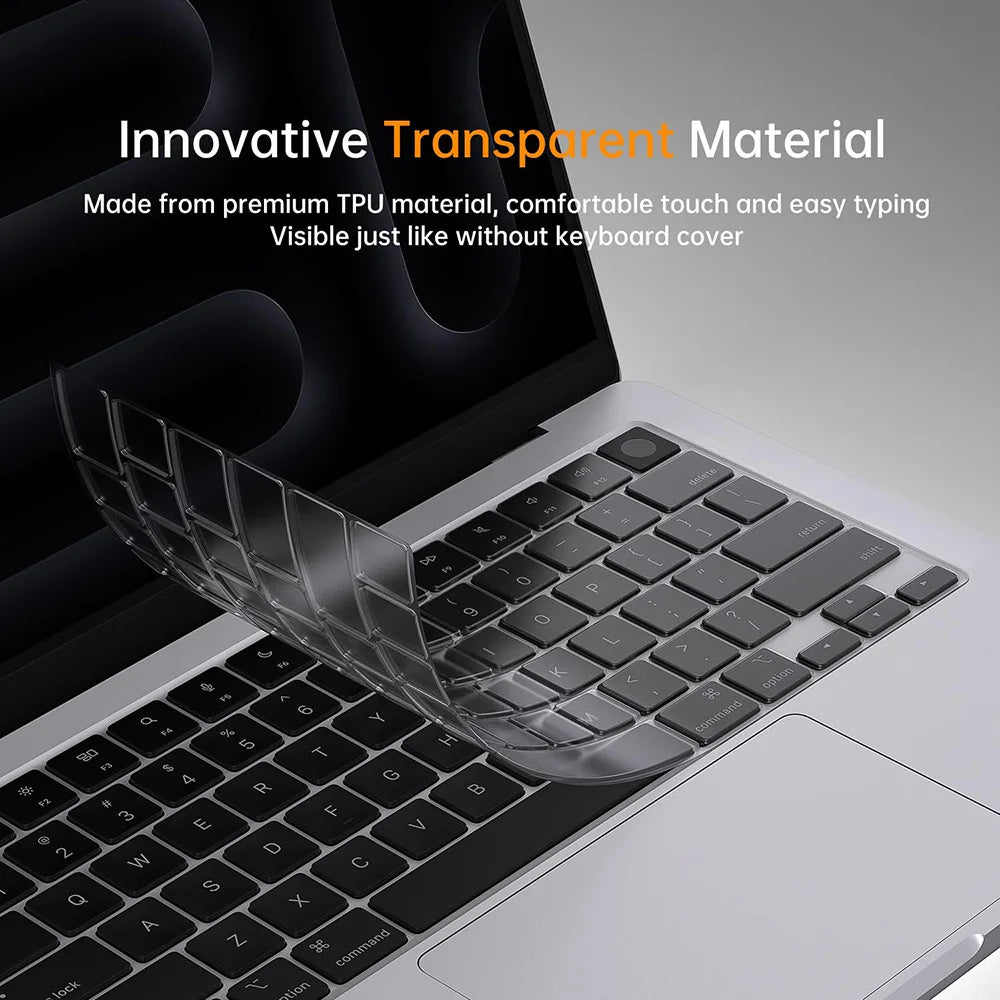 Clear Keyboard Cover For MacBook Air13.6 M4 A3240 2025 M3 M2 Pro 13" Air13 A2179 A2337 A1369 A1466 Air 15.3 M4 A3241 A3114 A2941