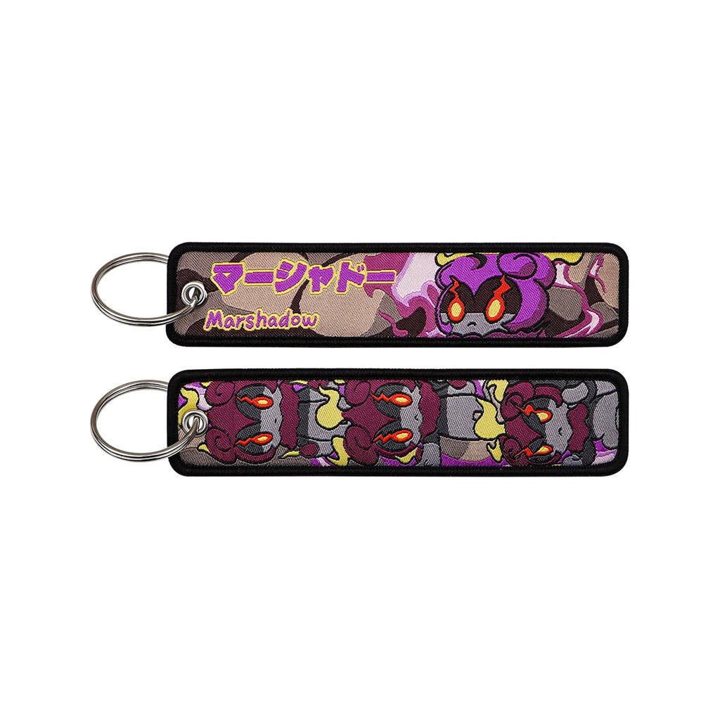 Kawaii Japanese Elf Anime Embroidery Key Fobs Key Tag Motorcycles Cars Backpack Chaveiro Keychain Fashion Keyring Friends Gifts