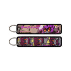 Kawaii Japanese Elf Anime Embroidery Key Fobs Key Tag Motorcycles Cars Backpack Chaveiro Keychain Fashion Keyring Friends Gifts