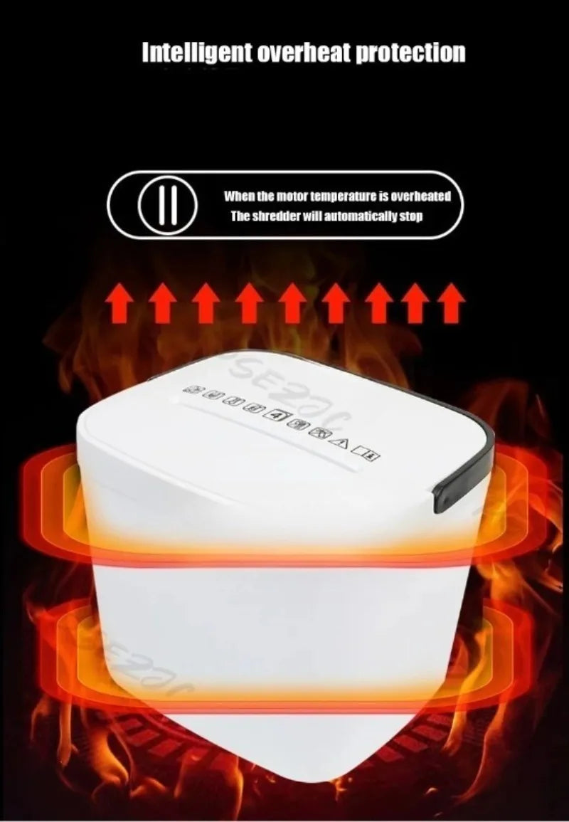 Small Electric Office Automatic Confidential Shredder for Household and Confidential Documents Shredder