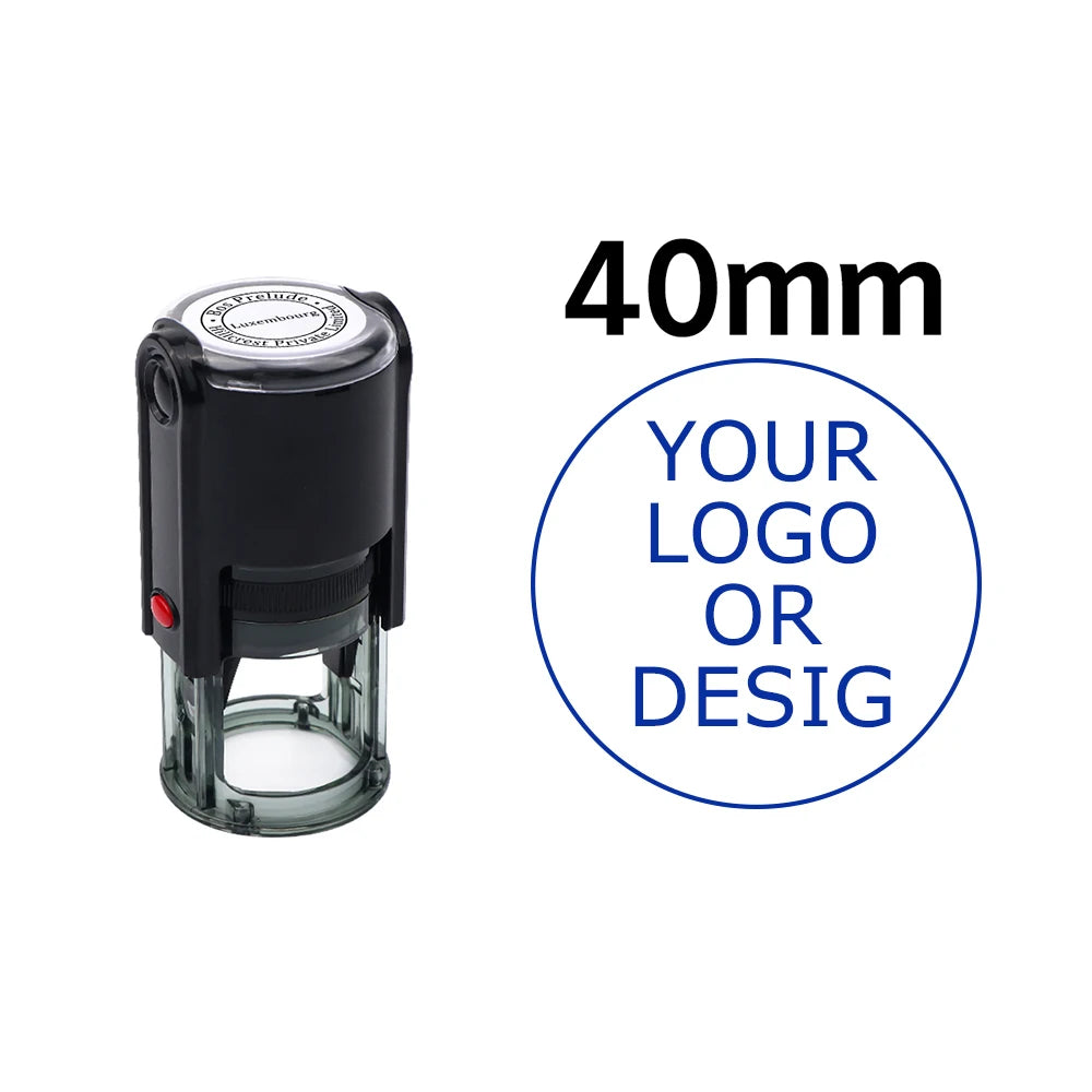 Custom Self-Inking Stamp 25/30/40/50mm Round Logo Design P Personalized Press-type Inking Stamp for Wedding Invitation Envelope