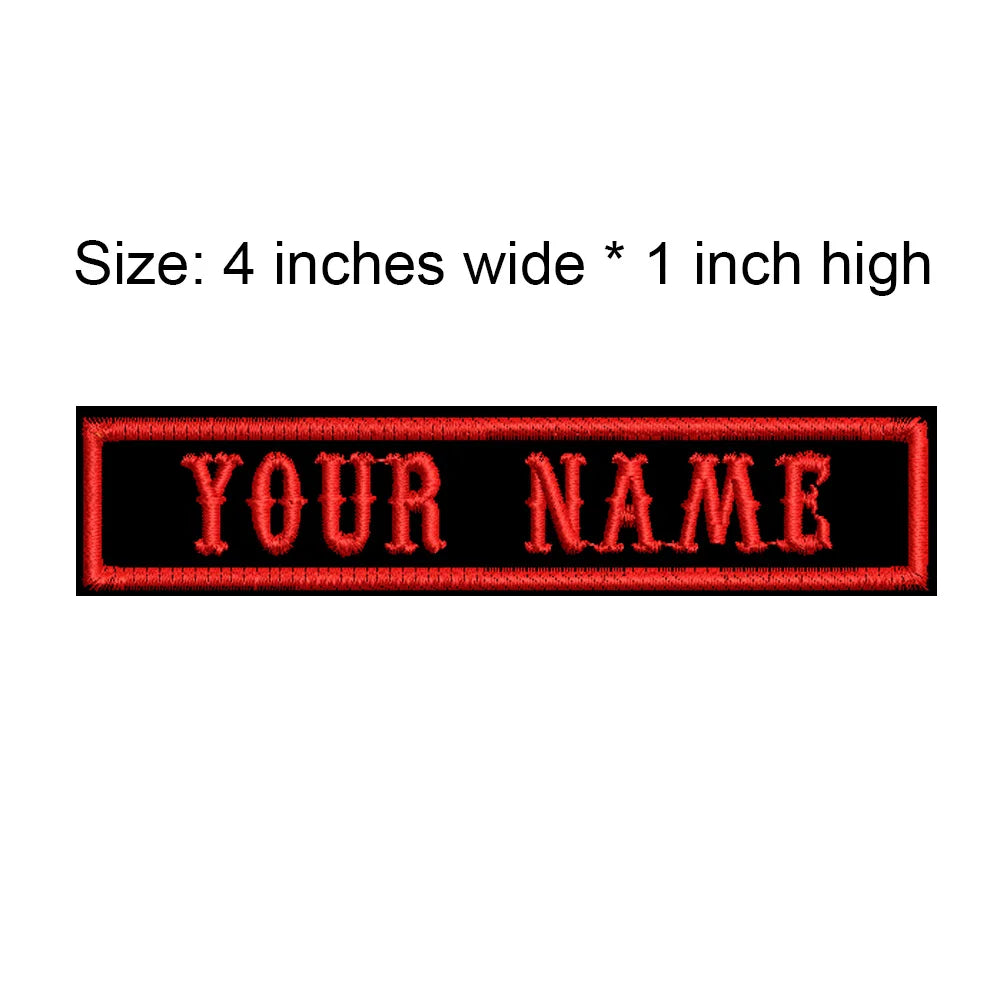 4 Inches Wide Customized Name Small Tag Embroidery Patch Iron On Sew On Clothing For Left Chest Tell Us Need What Texts