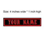 4 Inches Wide Customized Name Small Tag Embroidery Patch Iron On Sew On Clothing For Left Chest Tell Us Need What Texts