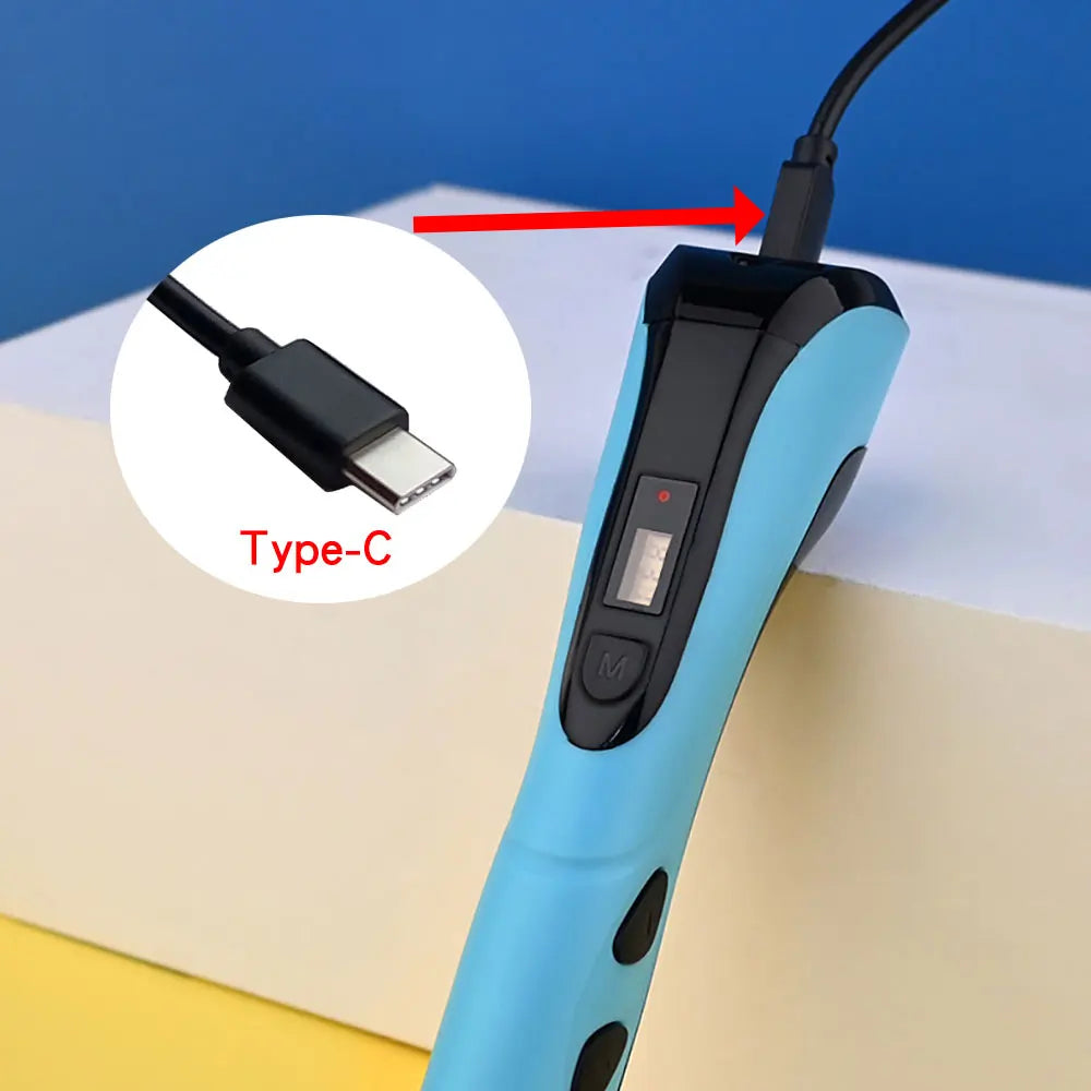 2026 New 3D Printing Pen DIY Three-dimensional Painting Children Toys With LCD Screen Power Adapter 200M PLA Filament Toys Gift