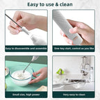 OCOOSO 2 in 1 Electric Milk Frother Rechargeable Coffee Milk Frother 3 Speed Adjustable Milk Frother Handheld Electric Dual Head