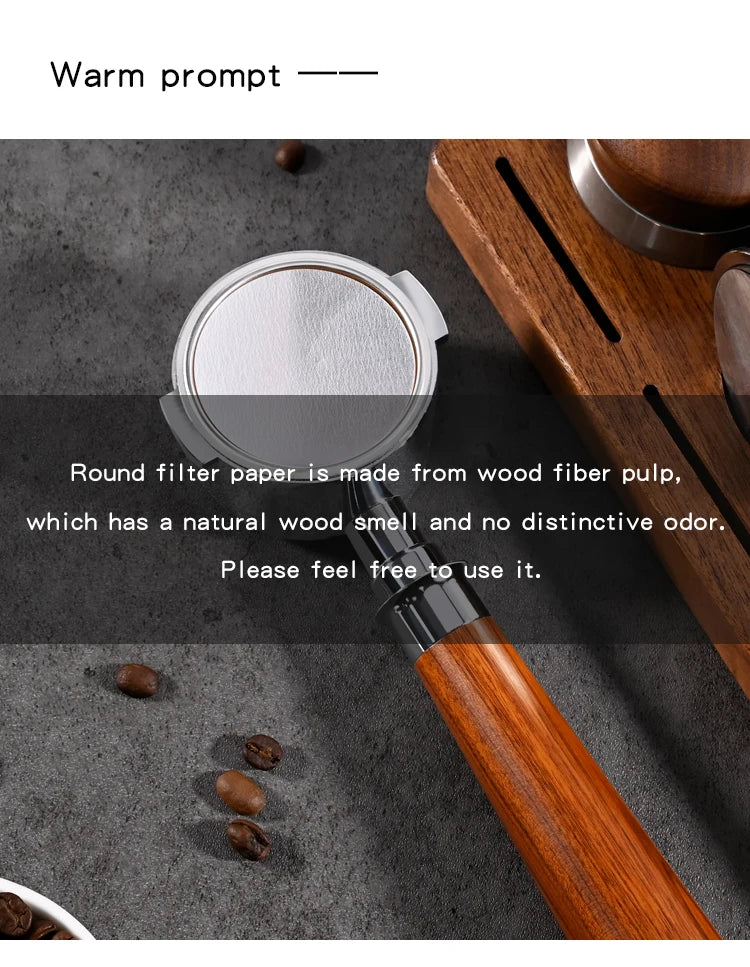 KACACAO Disposable Coffee Filter Paper for 51/53/58mm Espresso Maker 100 Pieces Espresso Paper Filter Home Kitchen Accessorie