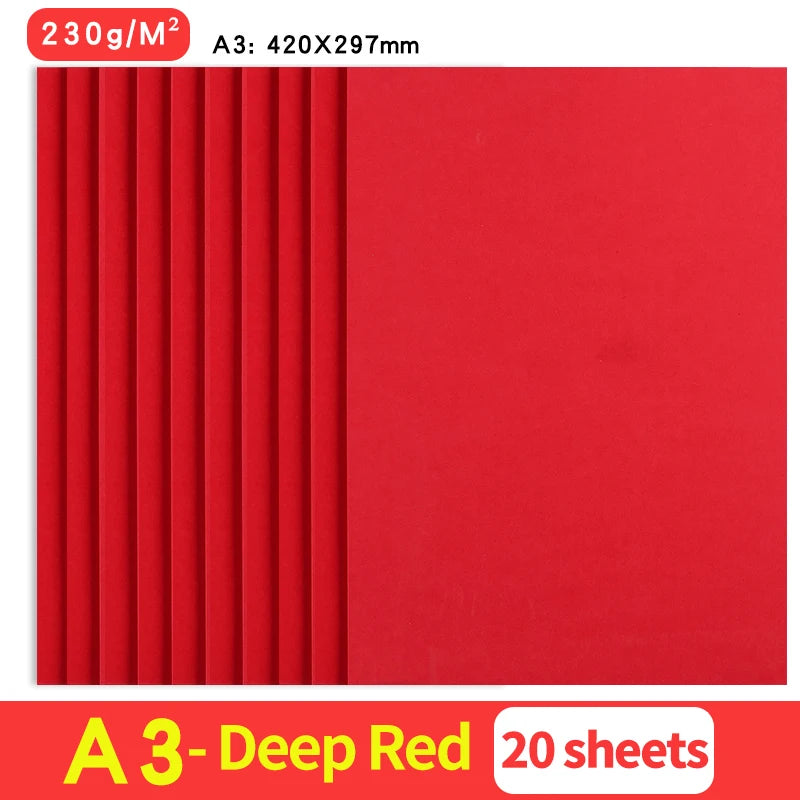 A3 MixColor Cardstock Paper Business Card Cardboard DIY Gifts Card Scrapbook Materials Drawing Card Art Supplie 10/20Sheets 230G