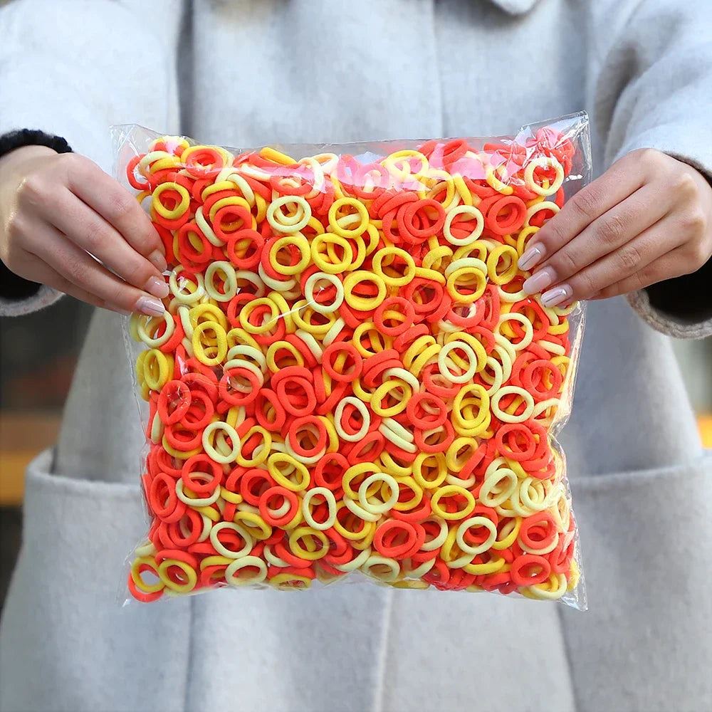 50/300/500 pcs Girls Colorful Elastic Hair Bands Ponytail Hold Hair Tie Rubber Bands Scrunchie Hair Accessories Bands for Girls