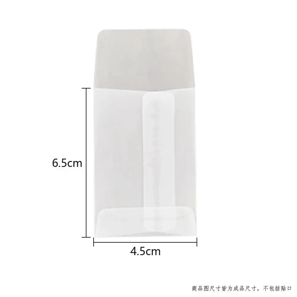 50pcs/lot Translucent Mini Envelope Jewelry Storage Bag for Card Earring Necklace Gift Packaging Bags Wedding Wedding Envelopes