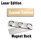 2PCS Mirror Stainless Steel Custom Name Tag Engraved Personalized Work Badge Business Identification Metal ID Name Plate
