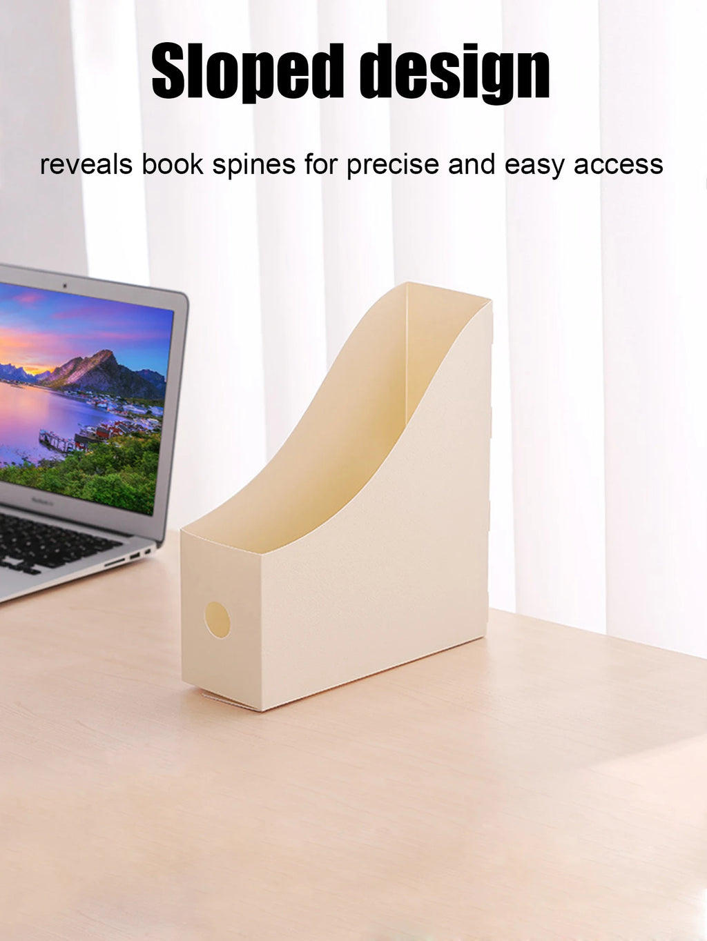 Plastic Desktop File Organizer, Student Office Document Bookends Shelf Adjustable Bookshelf Storage Box for Home School Supplies