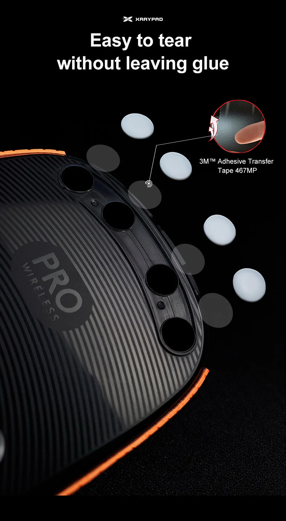 X-Raypad Jade Speed DIY Mouse Skates – Universal D6.5mm PTFE Dots