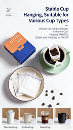 Disposable Coffee Filter Bags Portable Drip Coffee Paper Pack Hanging Ear Espresso Coffee Accessories Tea Brewing Tools
