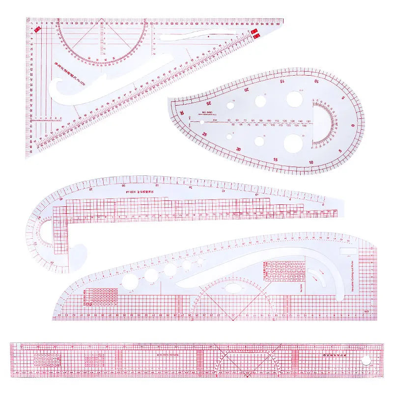 KRABALL Sewing Ruler Set Measure Patchwork Tailor French Curve Ruler for Fabric Drawing Template DIY Sewing Accessories Tool