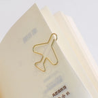 20 Pcs Airplane paper clip Cute Rose Gold aeroplane Clips Bookmarks Photo Memo Ticket Holder Office School Supplies Decoration