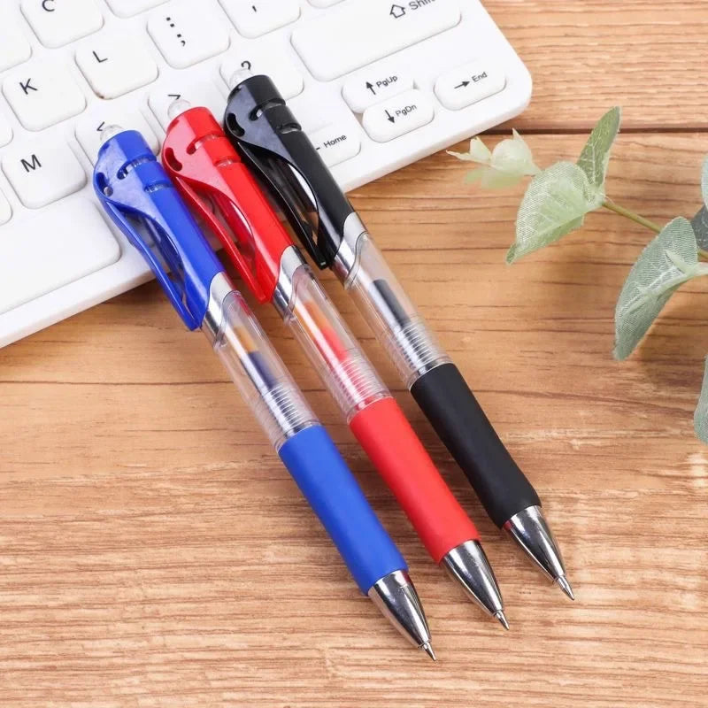 Press Gel Pen Signature pens Blue Black Red Refill Pen Bullet tip Gel Pen School office supplies art stationery