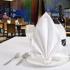 12pcs  100% COTTON RESTAURANT DINNER CLOTH LINEN WHITE 50x50cm PREMIUM HOTEL NAPKINS