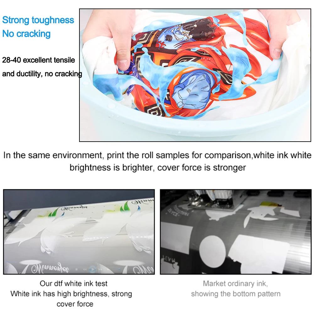 DTF Direct To Film Transfer Ink DTF Ink 1000ML/Bottle For Epson DX5 DX7 4720 XP600 Printhead L1800 1390 L805 L3200 DTF Printer