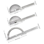 180 Degree Protractor Metal Angle Finder Angle Ruler Woodworking Tools Measuring Ruler Angle Meter Stainless Steel Goniometer