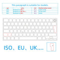 (Iso EU ) White Transparent Frosted Mbp Suitable for Apple Mac Book Pro 14-Inch 16 Model Laptop  Keyboard