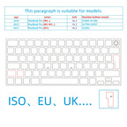 (Iso EU ) White Transparent Frosted Mbp Suitable for Apple Mac Book Pro 14-Inch 16 Model Laptop  Keyboard