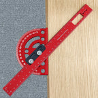 Precision Pocket Ruler or Ruler Positioning Block, Aluminum Alloy Angle Protractor 0-180°Angle Finder Scriber Line Marking Gauge
