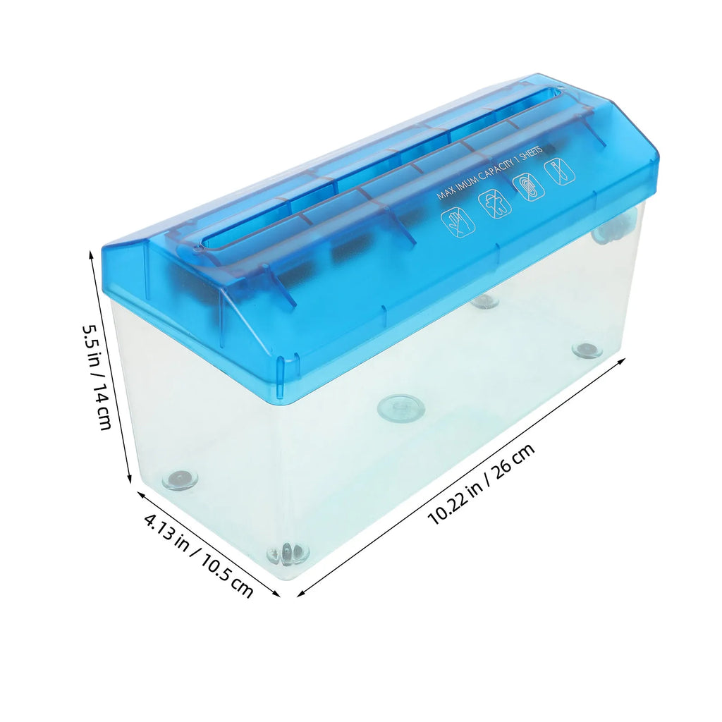 Manual Paper Shredder Mini Handheld Portable Desktop Stripe Cutting Shredder for A4 Documents Home Office Document Security