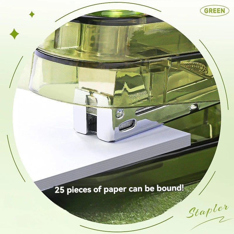 Acrylic Transparent Stapler 360-Degree Rotating Multifunctional Powerful Long Stapler for School And Office Use
