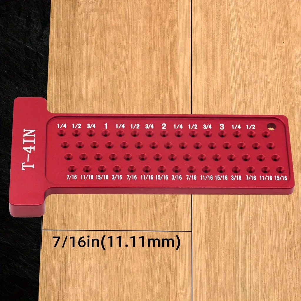 Aluminum T Square Marking Gauge Right Angle Protractor Dual Scale Woodworking Carpenter Layout Scribing Ruler