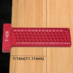 Aluminum T Square Marking Gauge Right Angle Protractor Dual Scale Woodworking Carpenter Layout Scribing Ruler