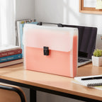 Durable A4 Portable Accordion Bag Organ Bag Large Capacity 13 Layer Folder Transparent Thickened Test Paper Storage Bag Student