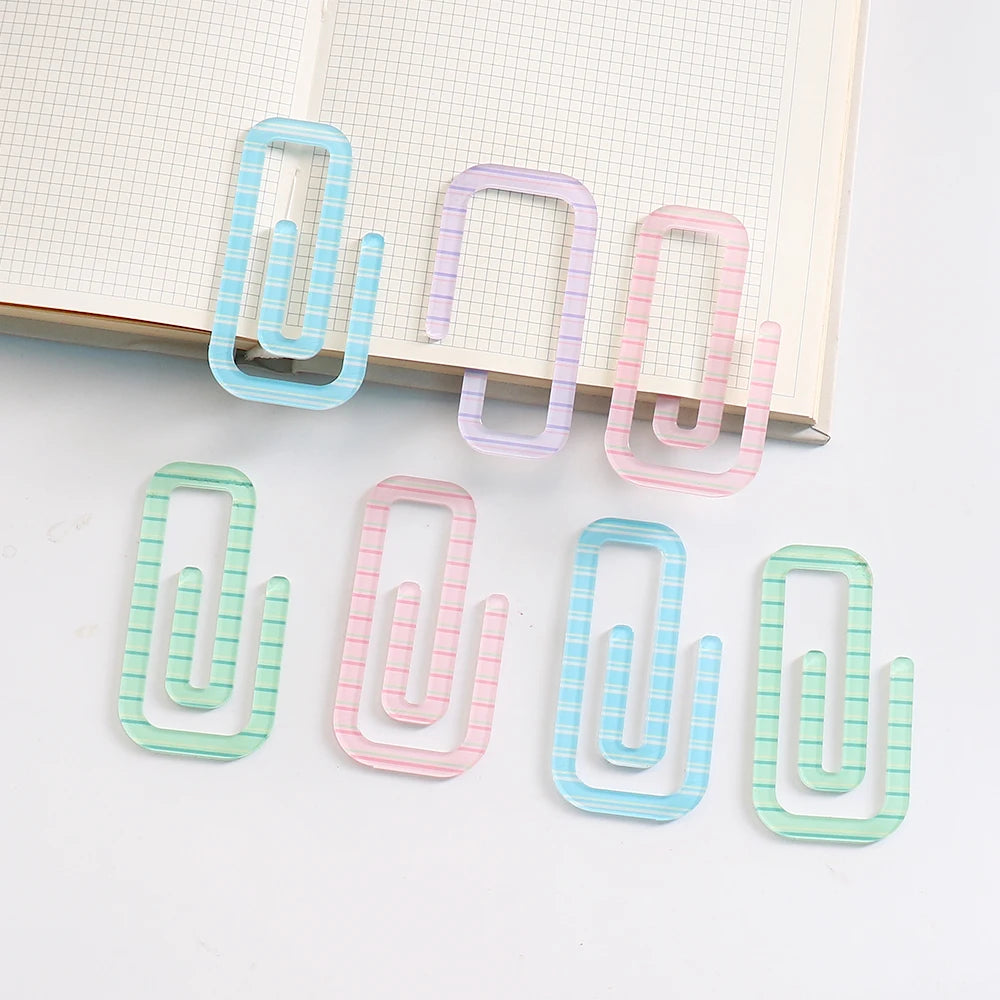 4pcs/lot Kawaii macarons Paper Clip Decorative Bookmark Binder File Clips School Office Stationery Accessories