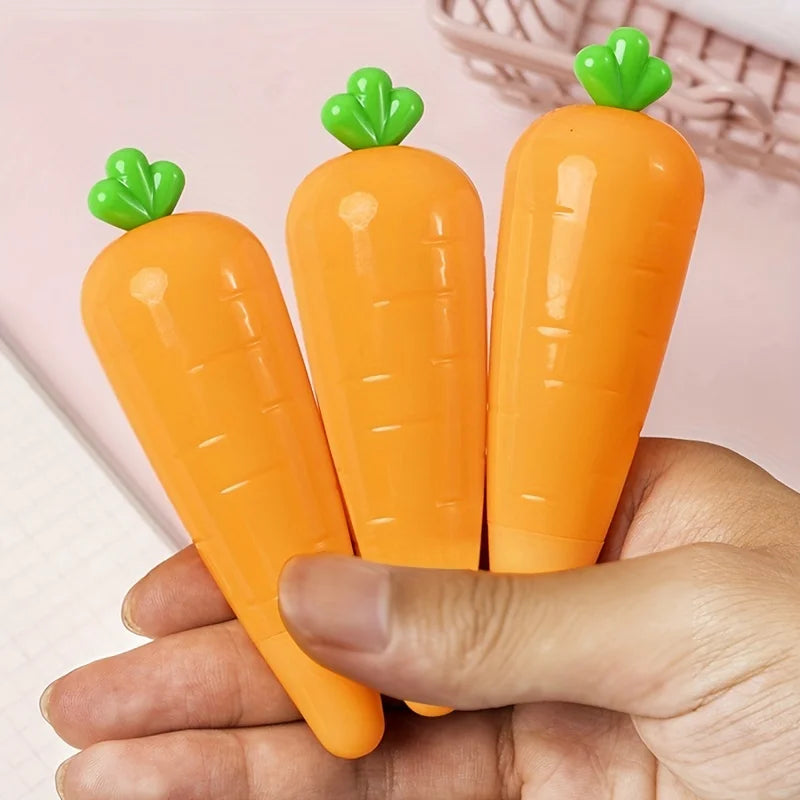 1pc Super Cute Carrot Vegetable Correction Tape School Office Supply Student Creative Stationery Kid Gift