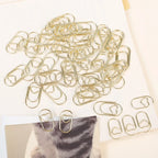 50/100Pcs 20mm Mini Metal Paper Clip Gold Heart Shape Clip Bookmark Binder Invoice PaperClips Office Supplies Student stationery