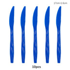 Rose Gold Disposable Knife Fork Spoon Cutlery Set Disposable Tableware Birthday Party Decorations Wedding Baby Shower Supplies