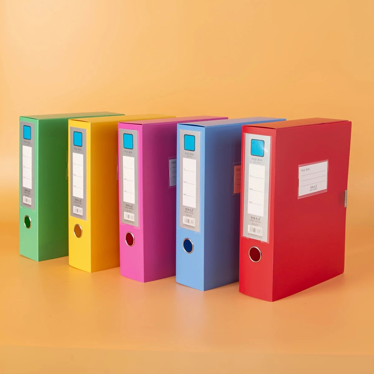 10pcs A4 Colorful File Boxes - Durable Thick Plastic Document Organizers for Contracts, Accounting Receipts & Office Supplies