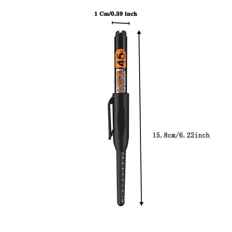 45mm Deep Hole Long Nib Head Markers Deep Drill Hole Long Nib Scriber Multifunction Mechanical Carpentry Colorful Marker Pen