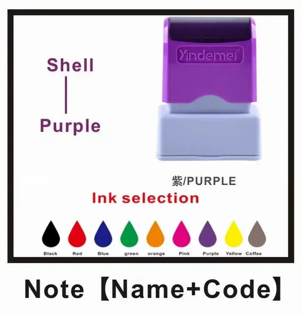 Customized Name ink Stamp self inking seals Personal Baby Waterproof Non-fading Kindergarten Name Seal New student teacher gift
