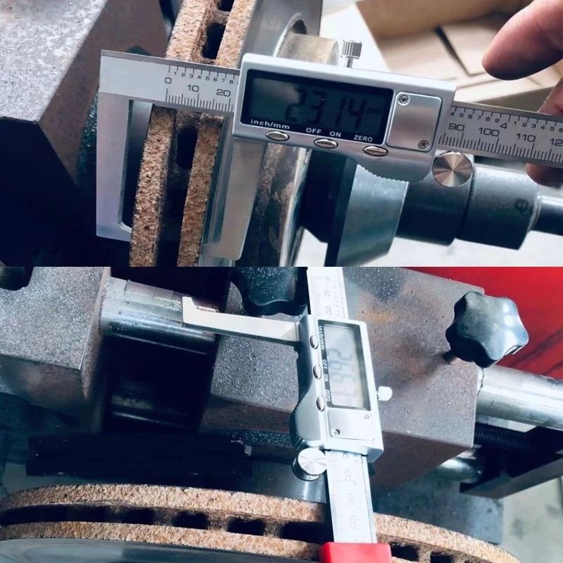 0.01mm Brake Disc Thickness Measuring Calipers 0-150mm Digital LCD Outside Groove Caliper Car Brake Pad Abrasion Ruler Tools