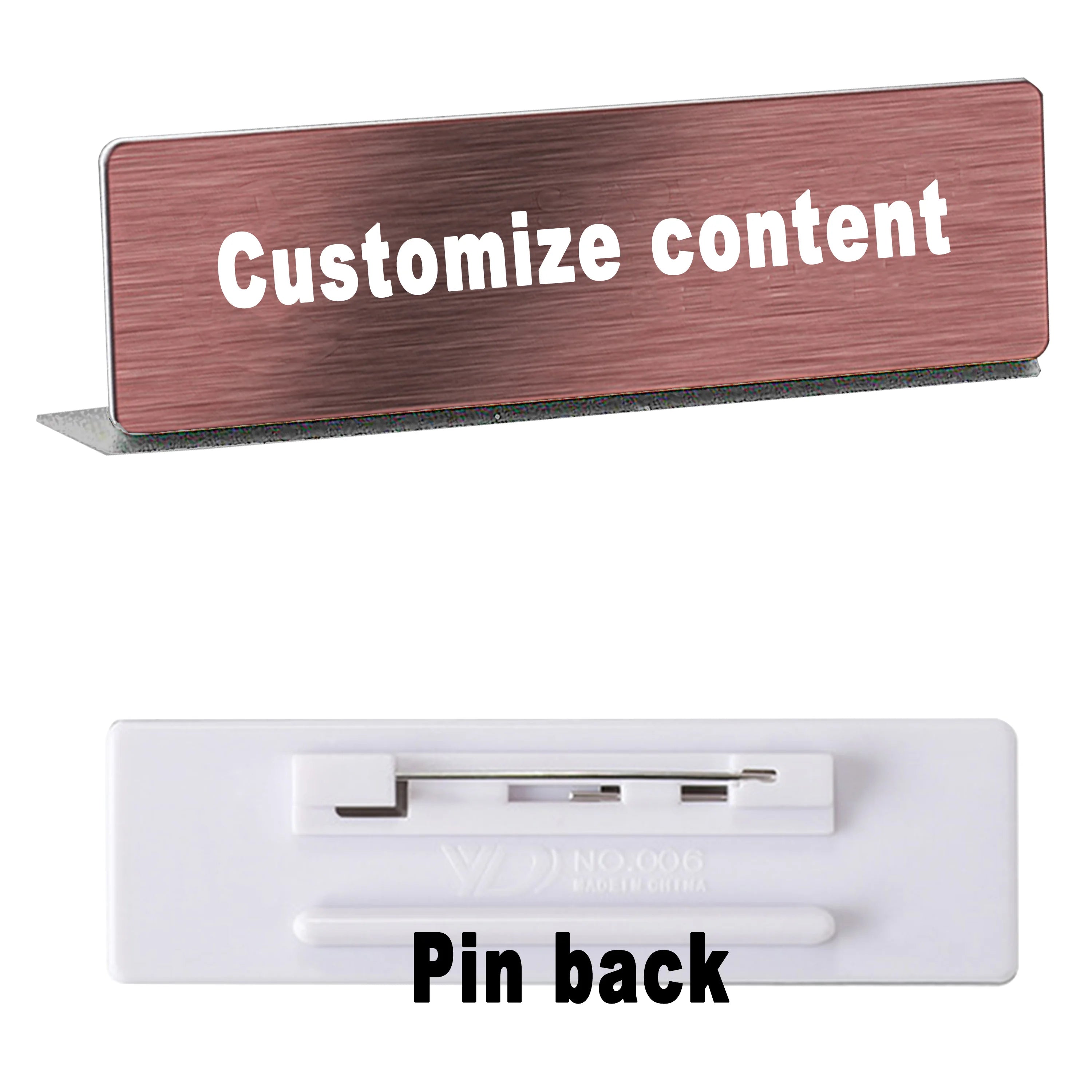 Engraved Personalized Name Tags with Magnet Clip or Pin - Custom Mailbox NameplatevDoor Number, Warning Sign