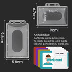 20/5/1PCS Waterproof Clear Plastic PVC ID Card Name Badge Holder Transparent Business Card Sleeve Cover for School Office