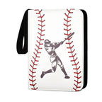 Trading Card Binder 400 Pockets 50 Pages Zipper 3 Ring Sports Album Baseball Card Storage Holder Compact Collector Case