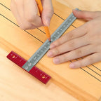 Aluminum Alloy Fusion T Square High Precision for Drafting Metal Woodworking Layout with Scale and 90 Degree Reference