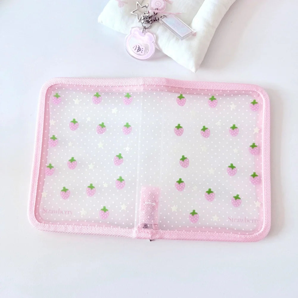 A6 Size Cute Stationery Storage Folder File PP Twill Zipper Pouch Document Bag Zip File Folder School Office Supplies
