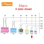 5-30Pcs Metal Binder Clips Colorful File Paper Clip 15/19/25/32/41/51mm Used for Books Stationery Clip School Office Supplies