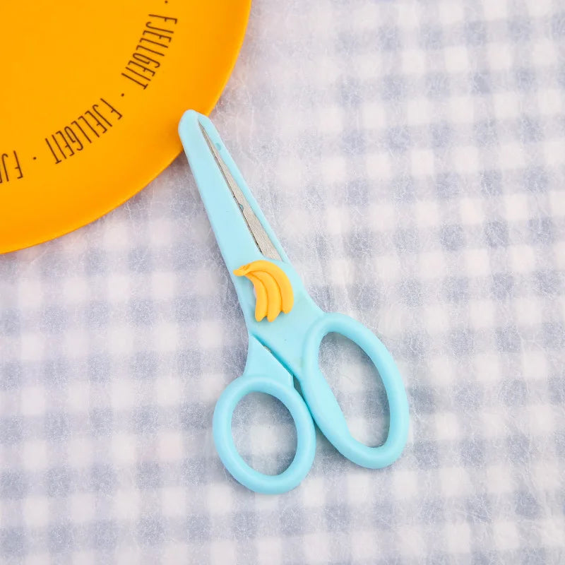 1pcs Cartoon Child Safety Scissors Stationery DIY Paper Cutting Cute Student Office Portable Art Scissors Tool