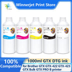 Winnerjet 1000ml GTX DTG Ink Textile Ink for Brother GTX GTX-422 PRO GTX-423 PRO GTX PRO GTX Bulk GTX PRO B Printer