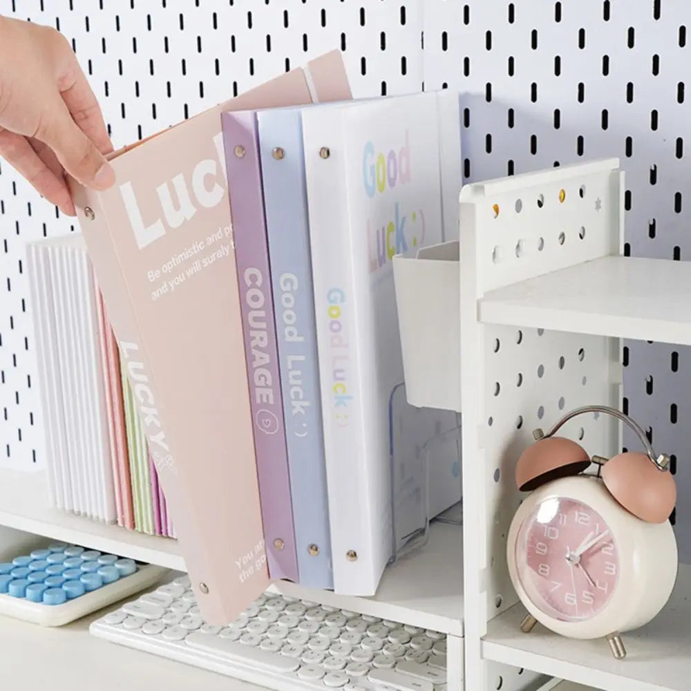 INS Style Loose Leaf A4 File Folder Transparent Detachable Data Book Students Stationery Office Storage Booklet School Office